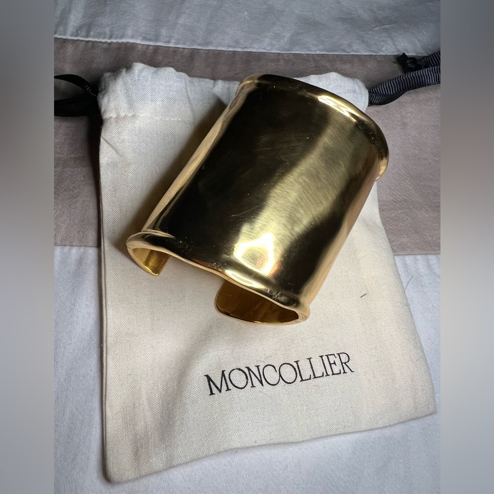 BRAND NEW Moncollier Gold Slave Maja Bracelet 24K Plated Brass